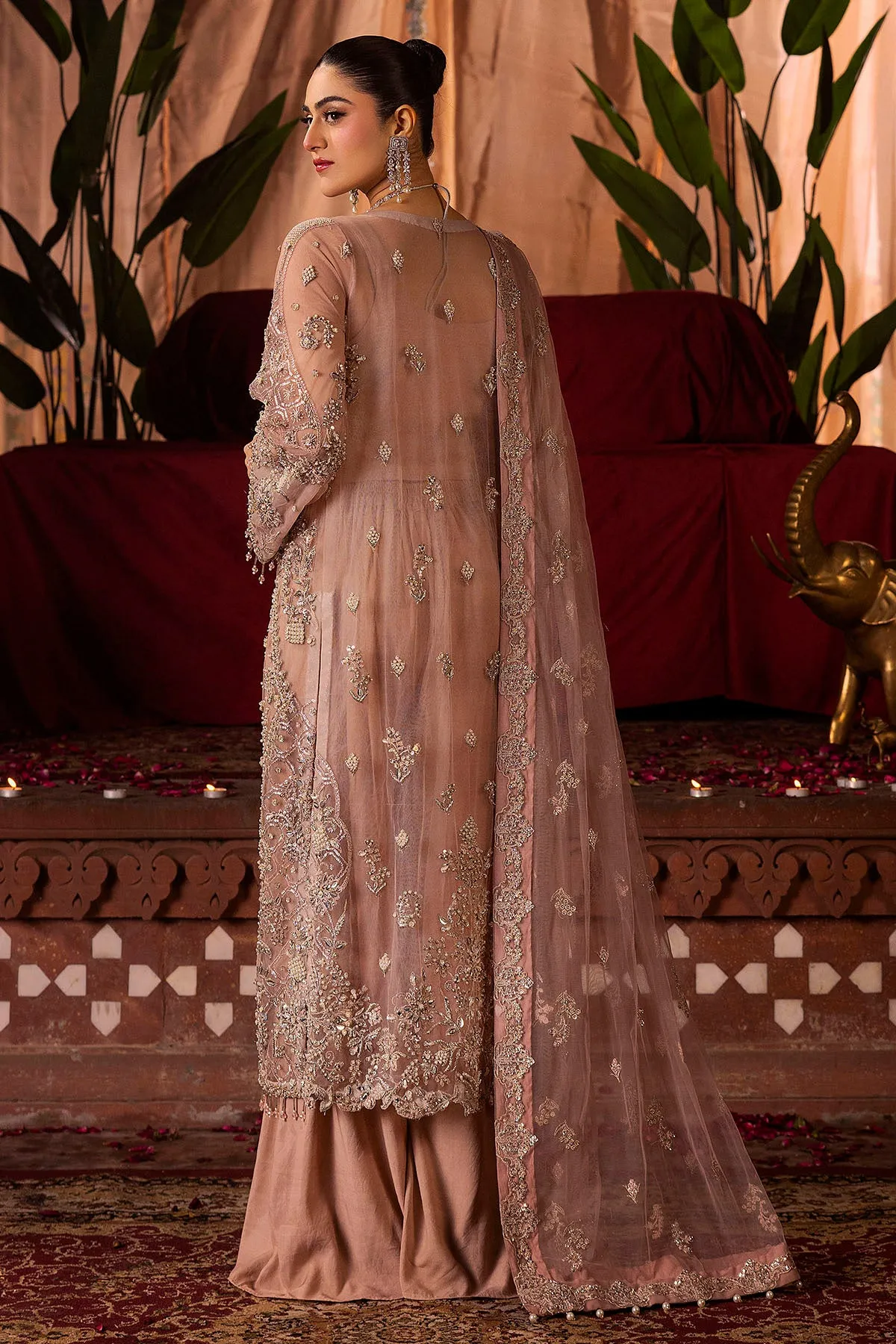 0011-REEM EMBROIDERED SILK NET STITCHED