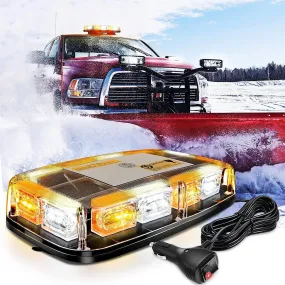12 Inch 48 Leds Roof Top Amber Mix White Emergency Strobe Light