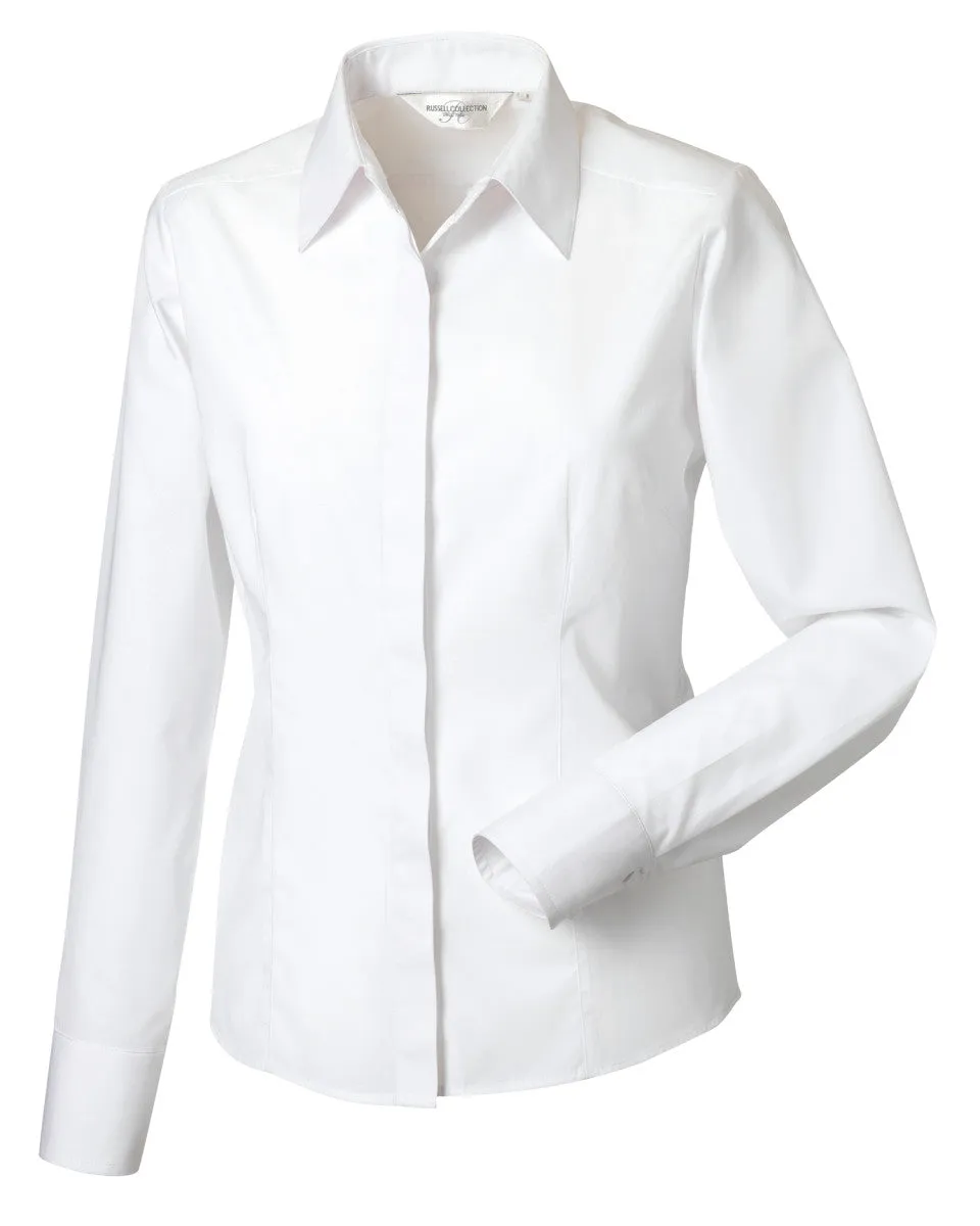 924F Russell Collection Lady LS Fitted Poplin