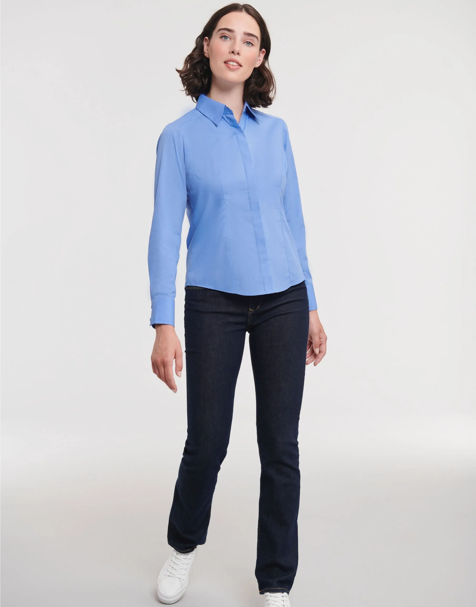 924F Russell Collection Lady LS Fitted Poplin