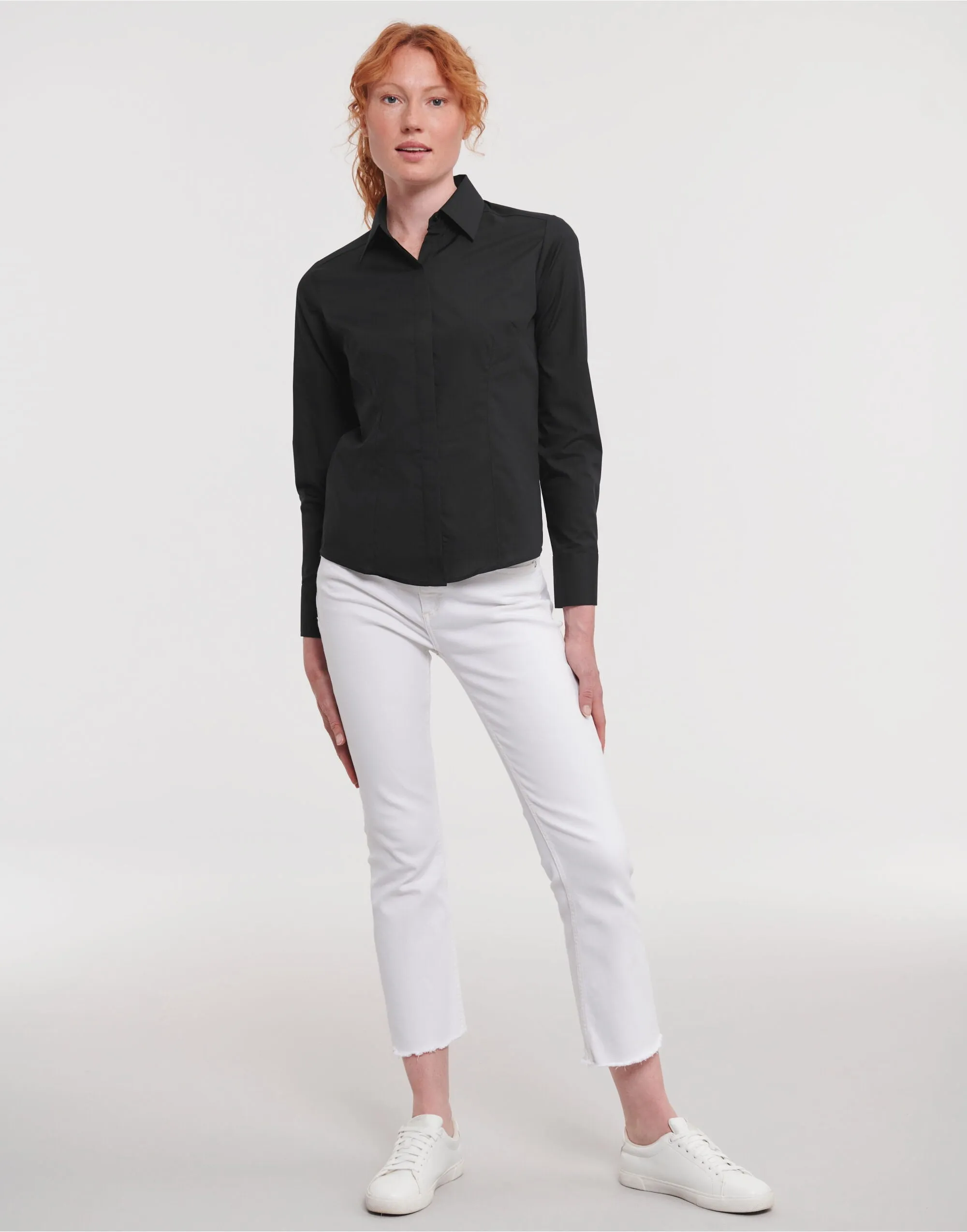 924F Russell Collection Lady LS Fitted Poplin