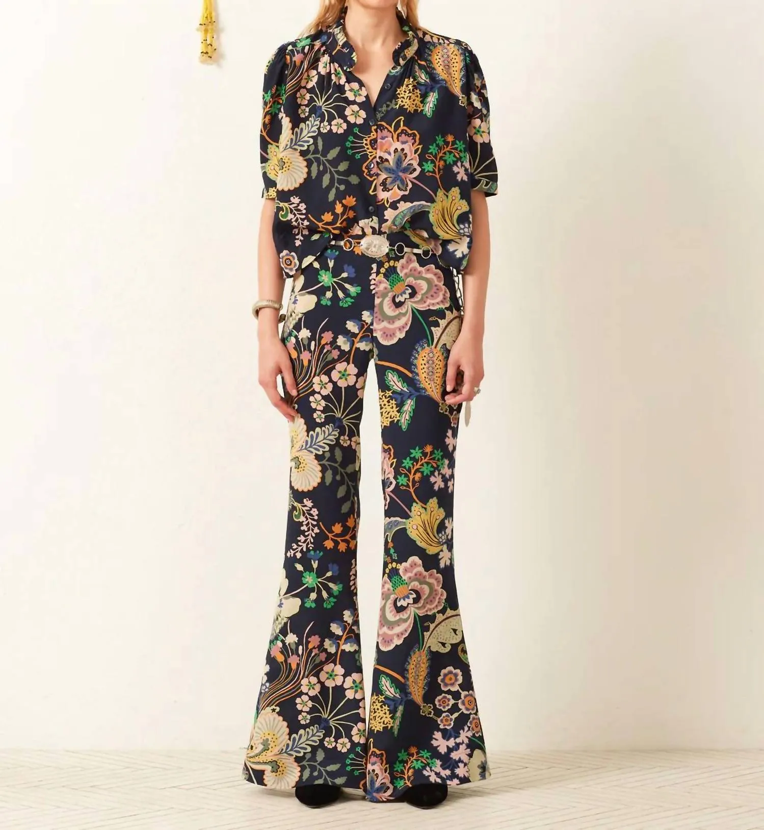Alix Of Bohemia - Floral Print Button Down Shirt