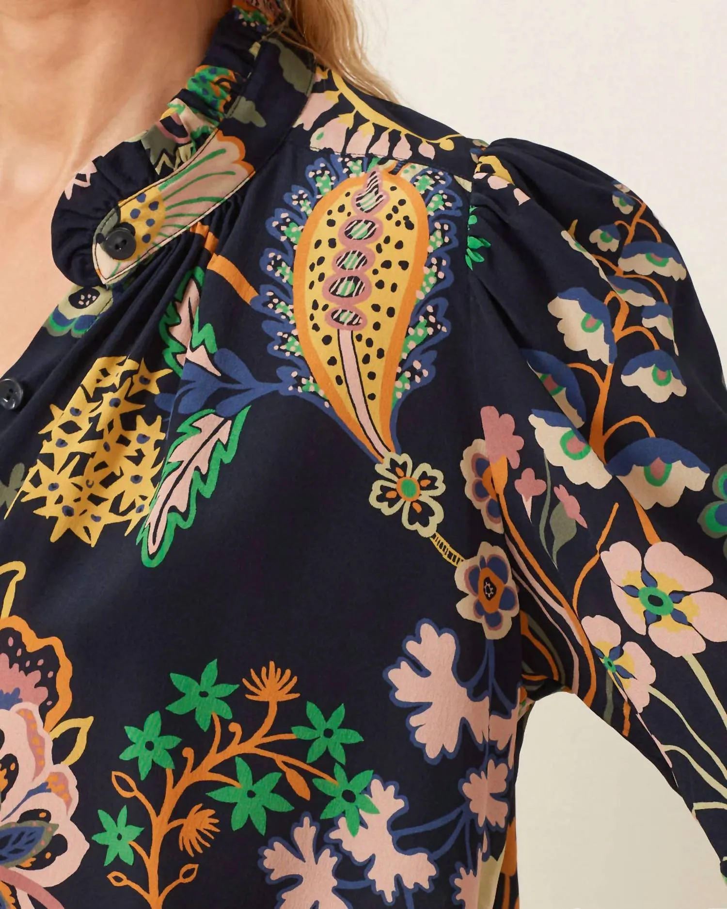 Alix Of Bohemia - Floral Print Button Down Shirt