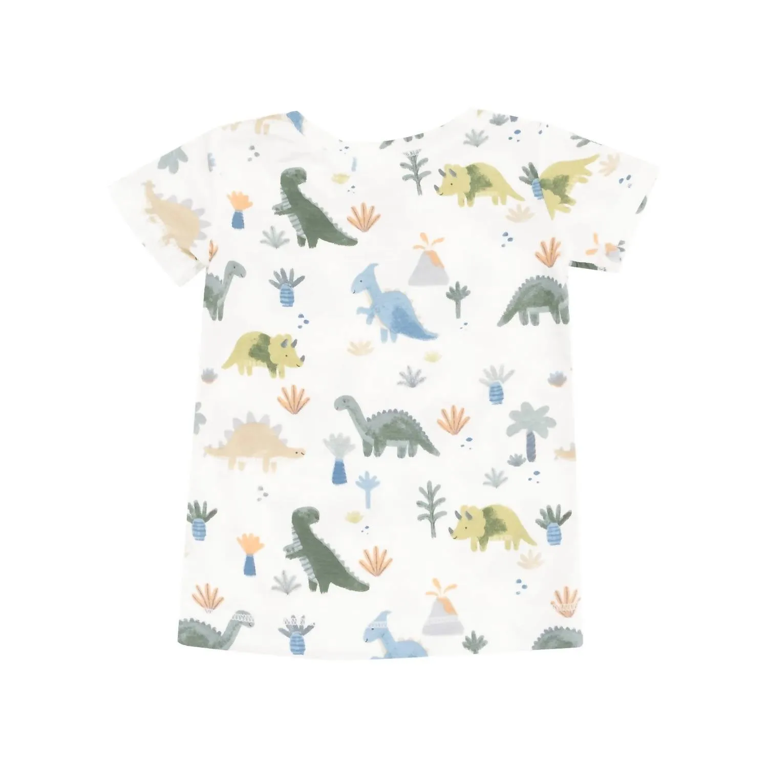 Angel Dear - Kid's Soft Dino Short Sleeve Loungewear Set