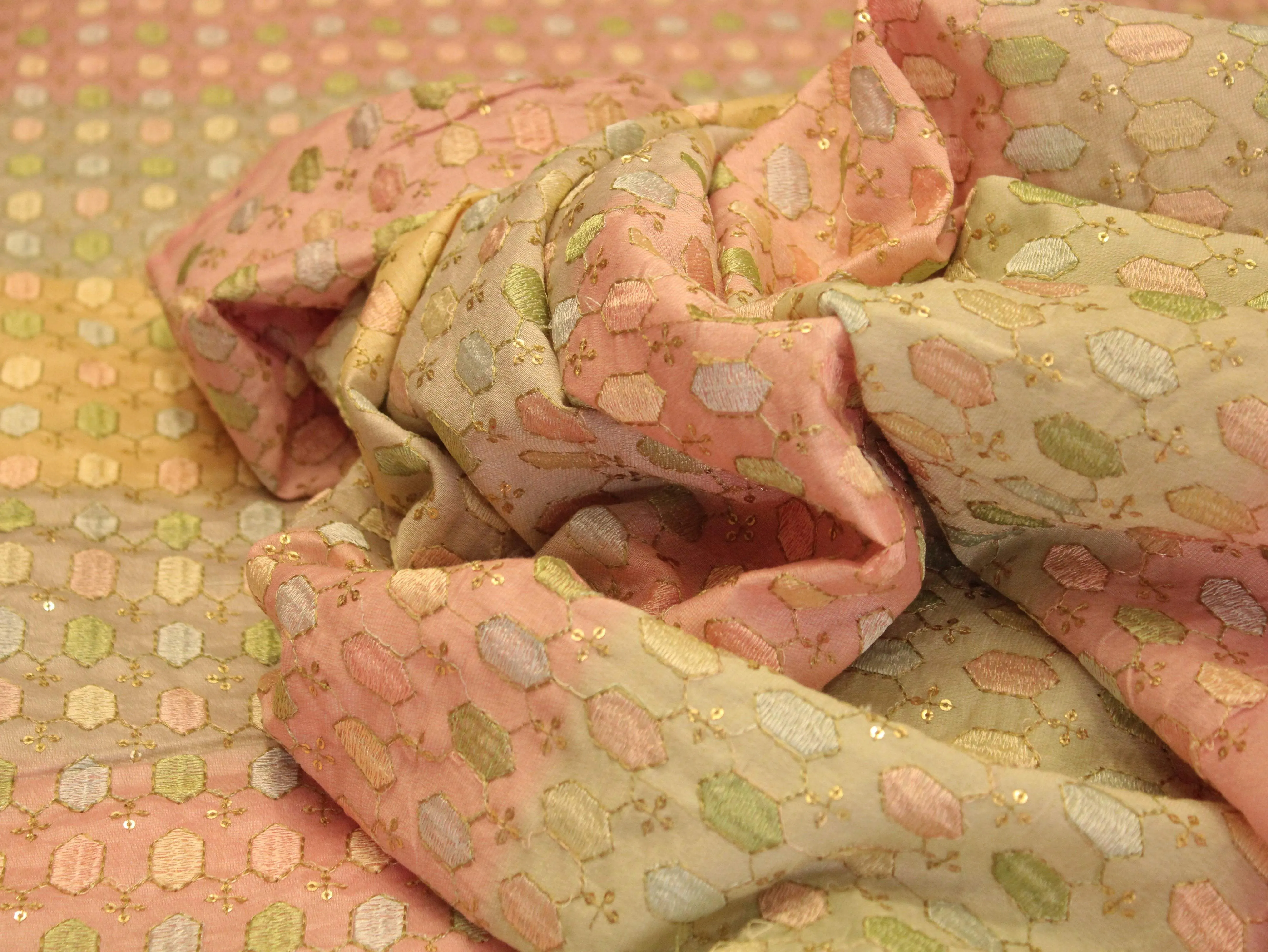 Breezy Shaded Thread Work Fabric