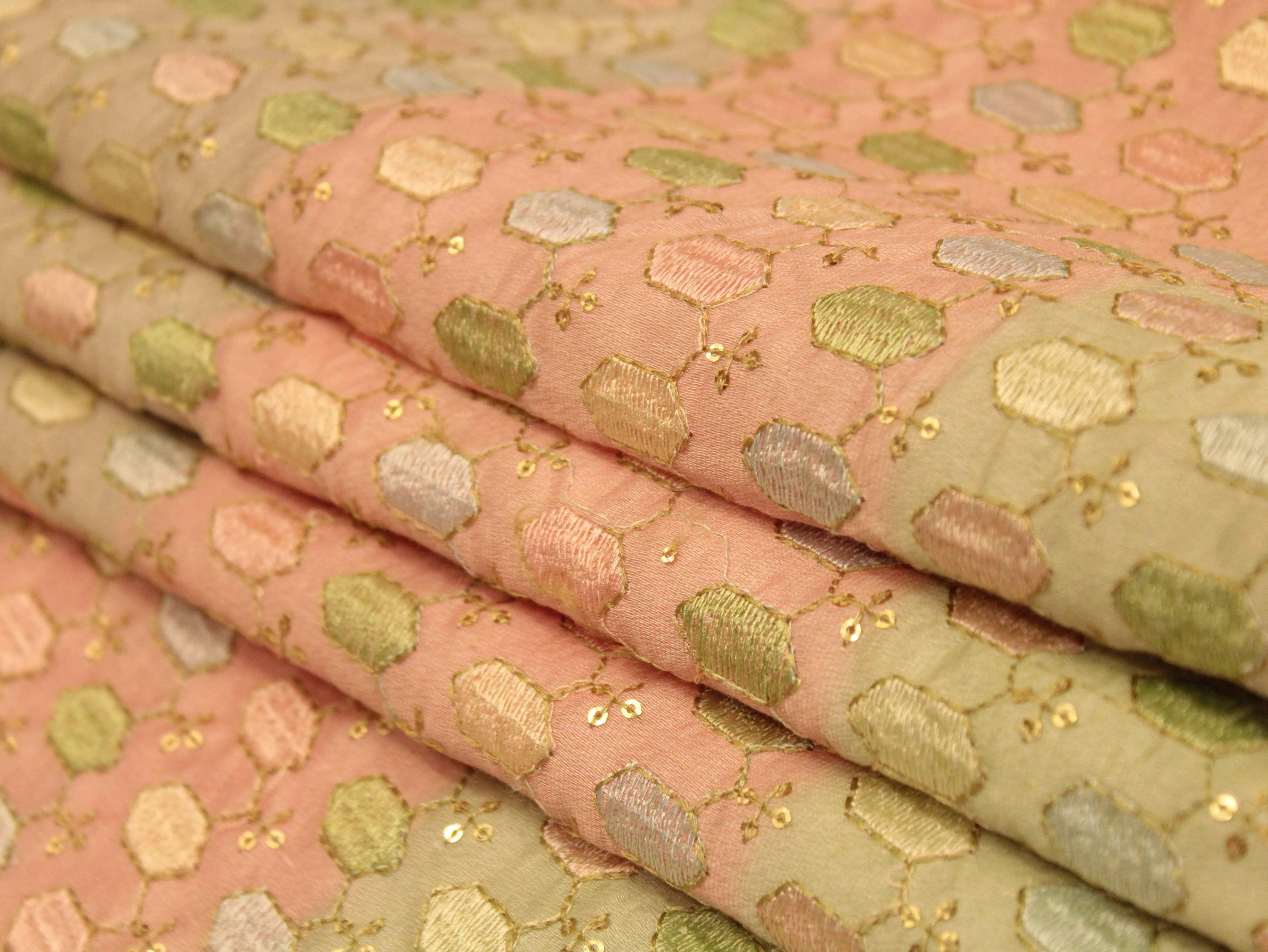 Breezy Shaded Thread Work Fabric