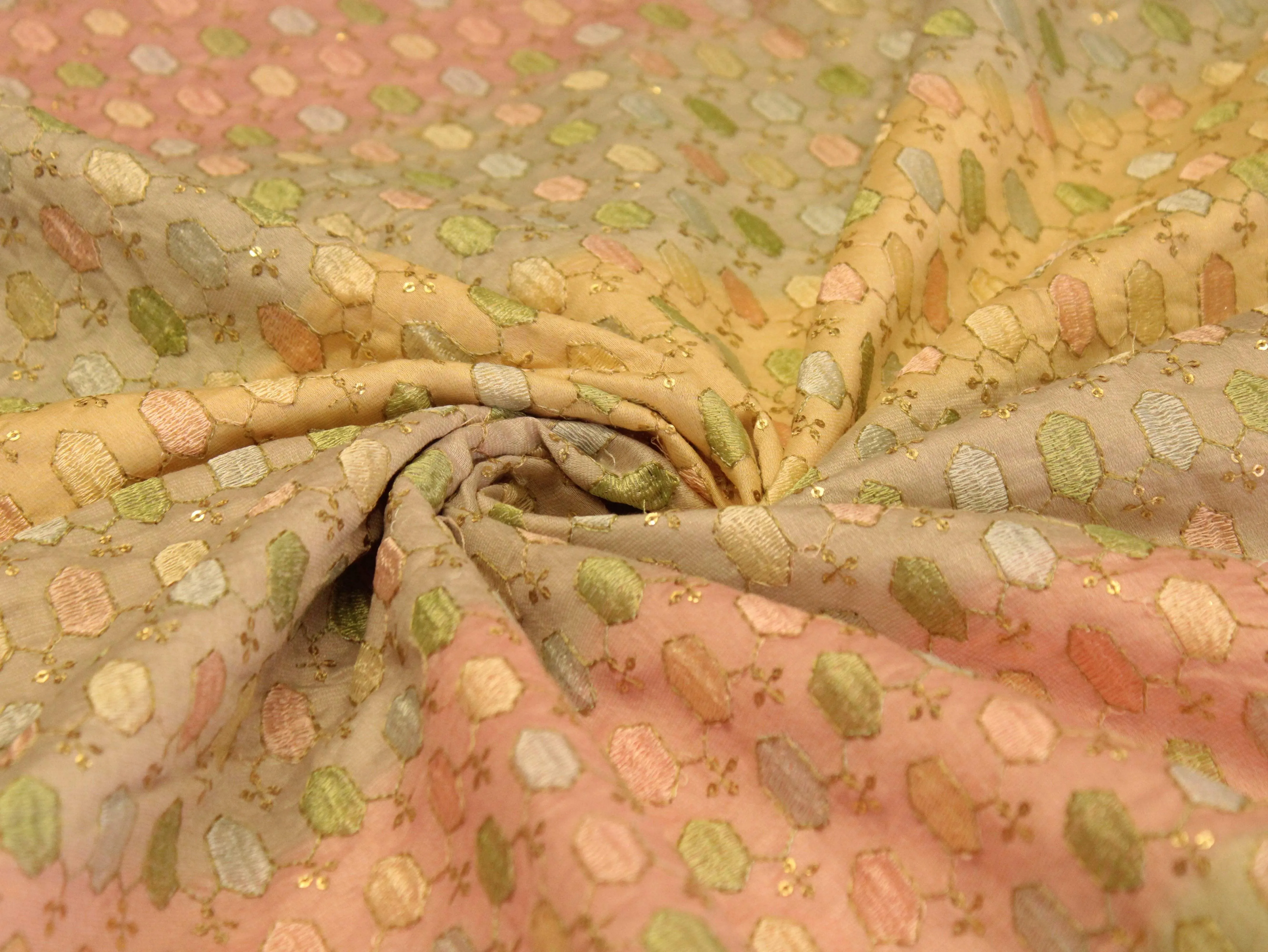Breezy Shaded Thread Work Fabric