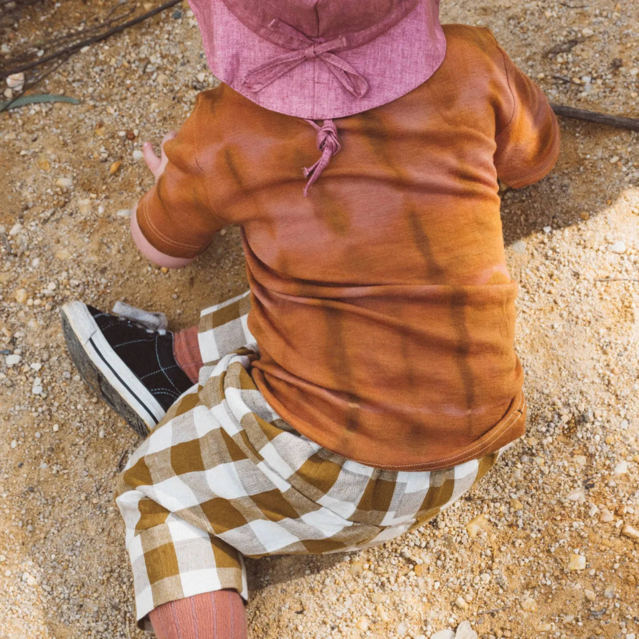 Child's Plant Dyed T-Shirt in Organic Cotton/Merino/Silk (2-12y)