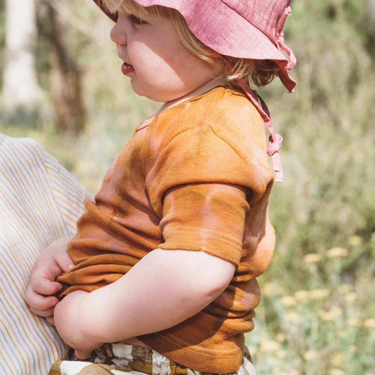 Child's Plant Dyed T-Shirt in Organic Cotton/Merino/Silk (2-12y)