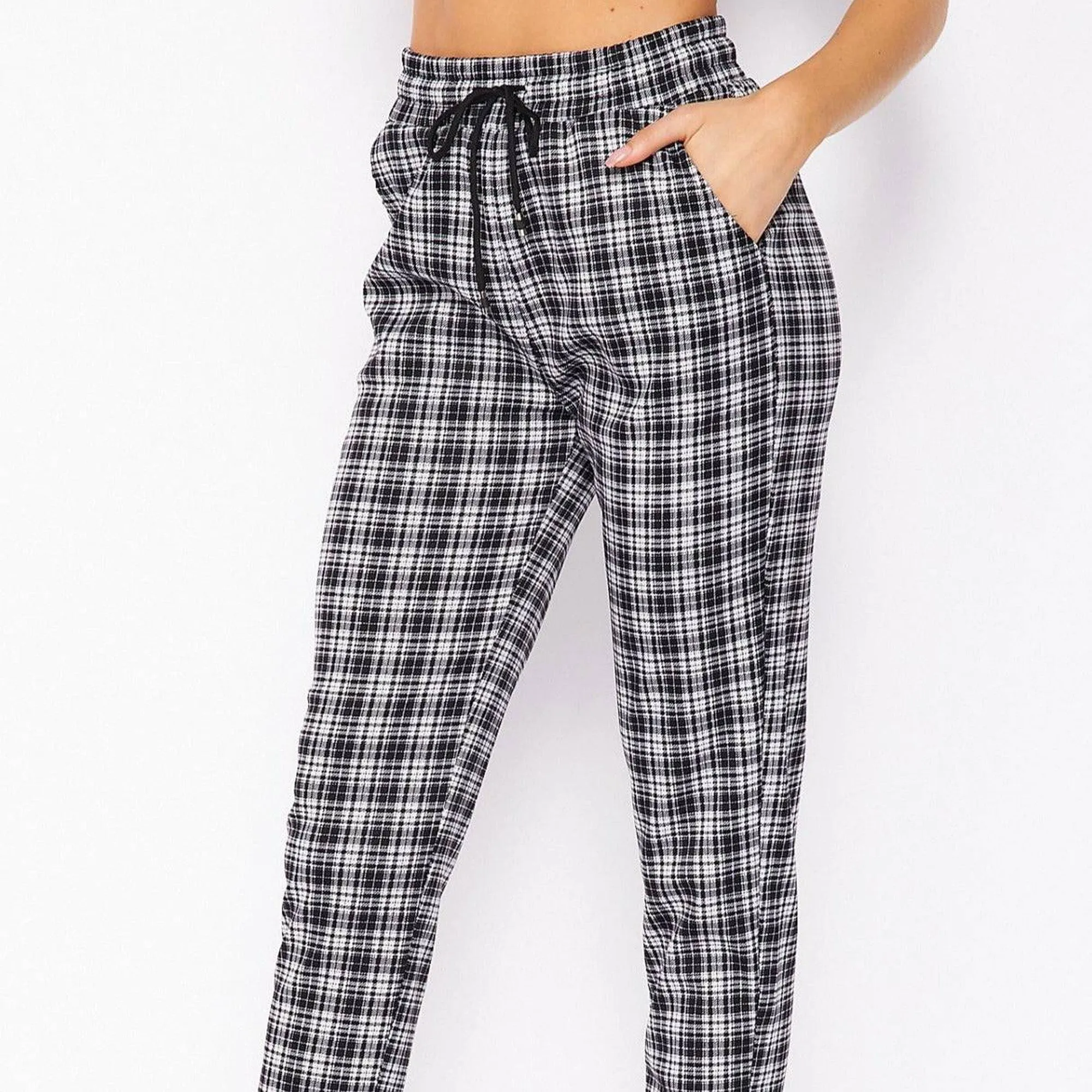 Comfy Plaid Print Dress Pant