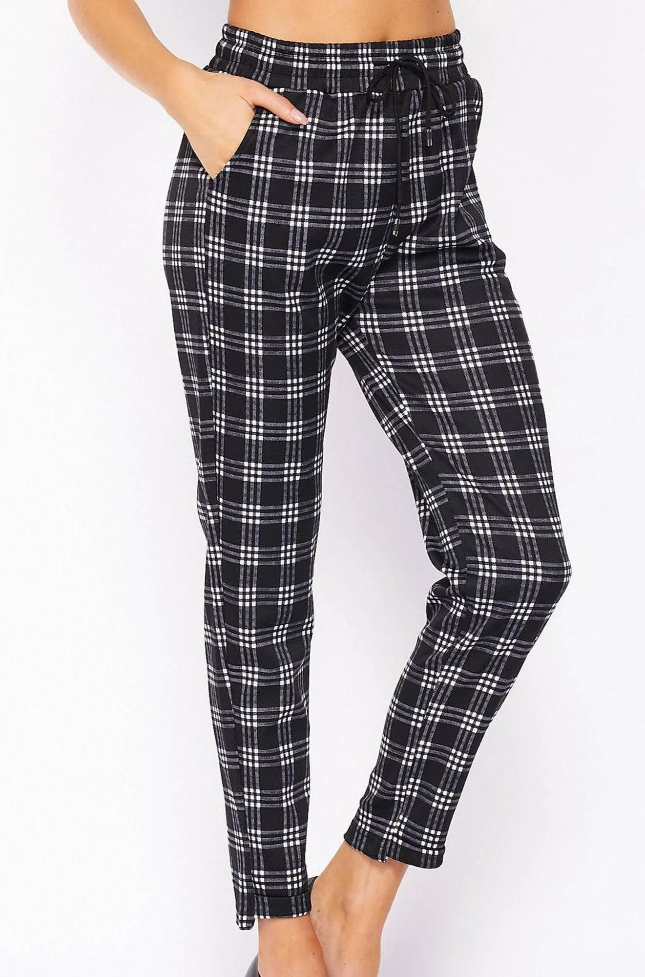 Comfy Plaid Print Dress Pant