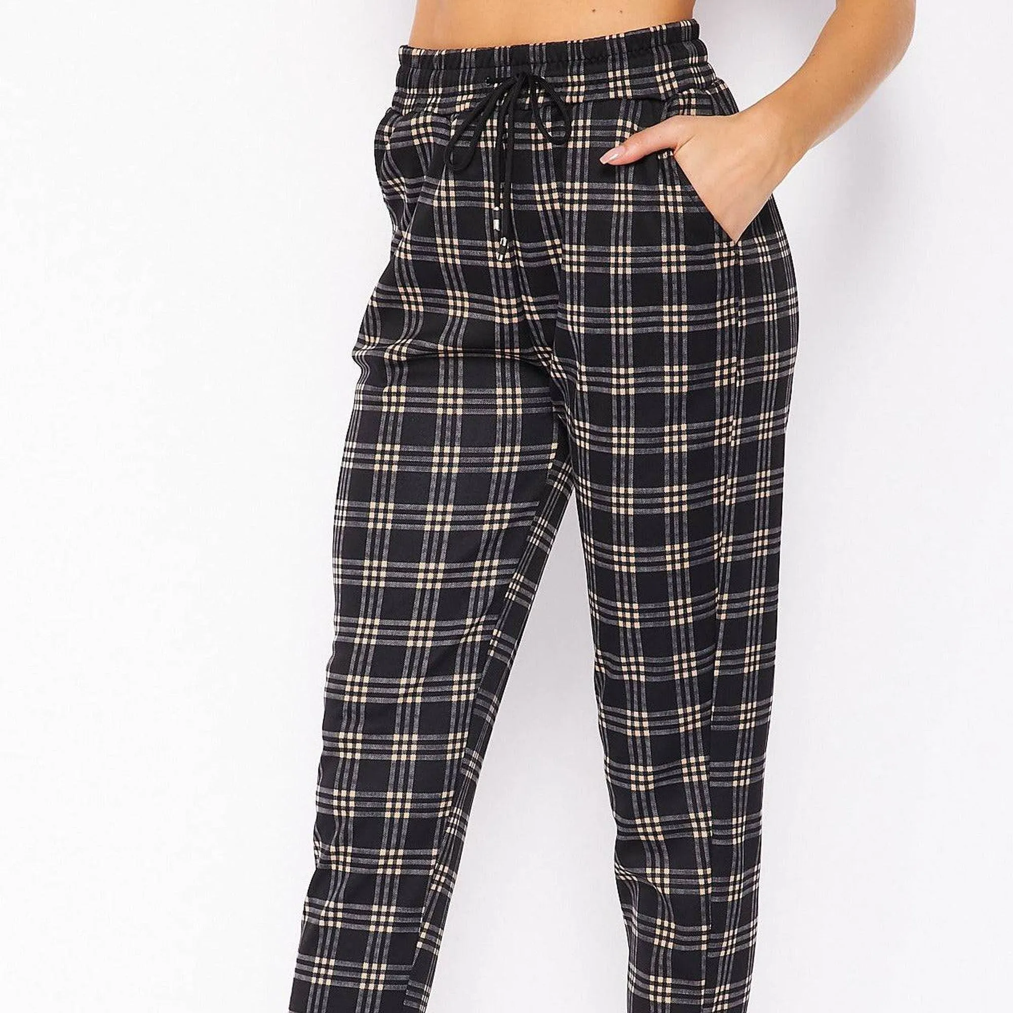 Comfy Plaid Print Dress Pant