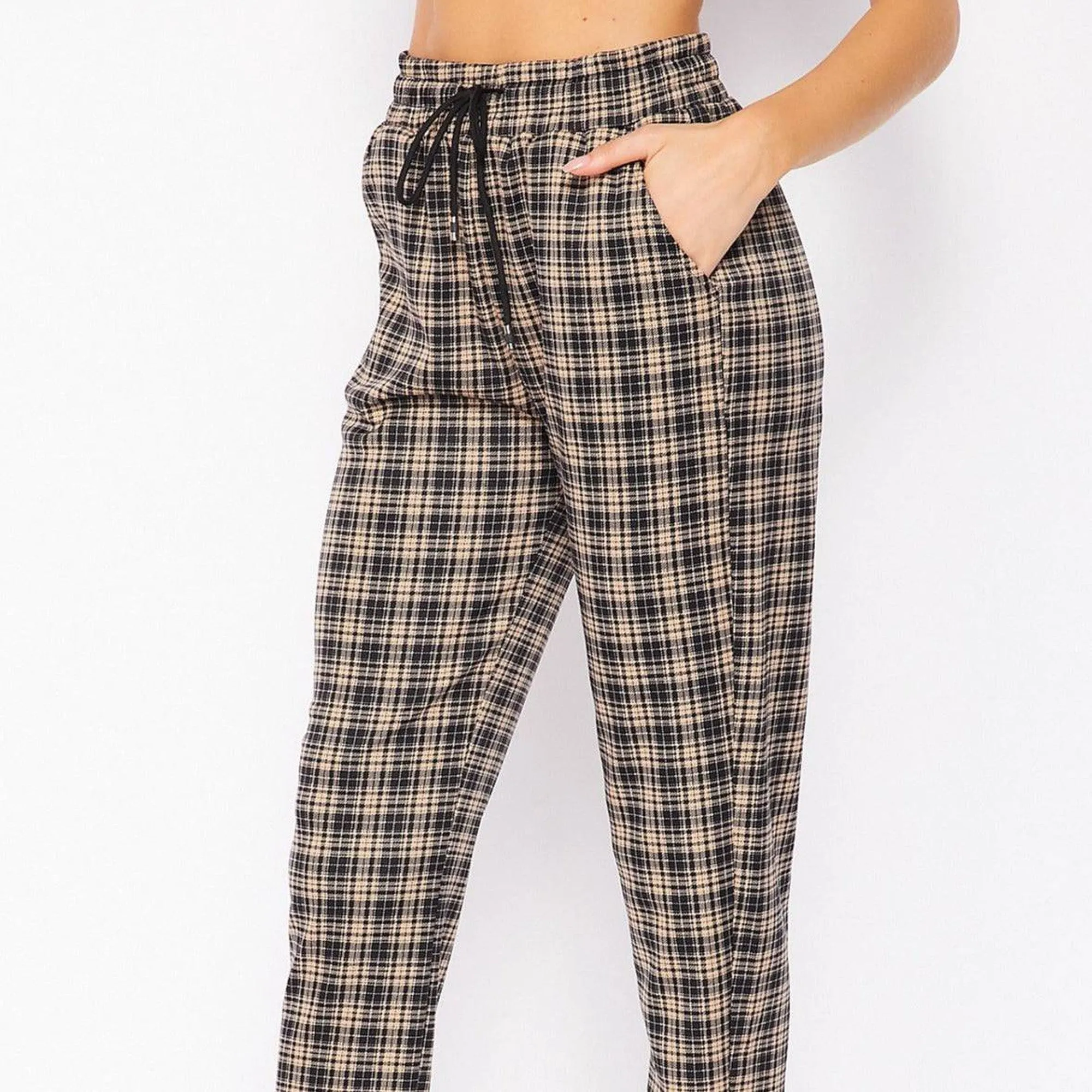 Comfy Plaid Print Dress Pant