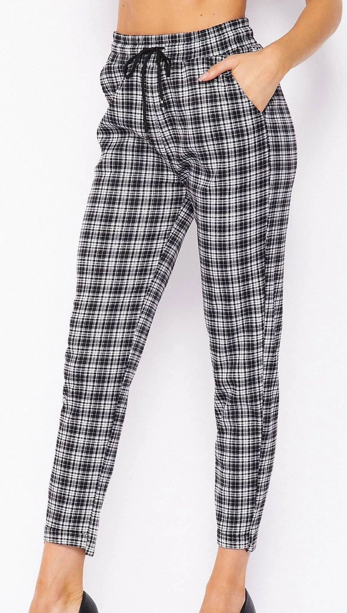 Comfy Plaid Print Dress Pant
