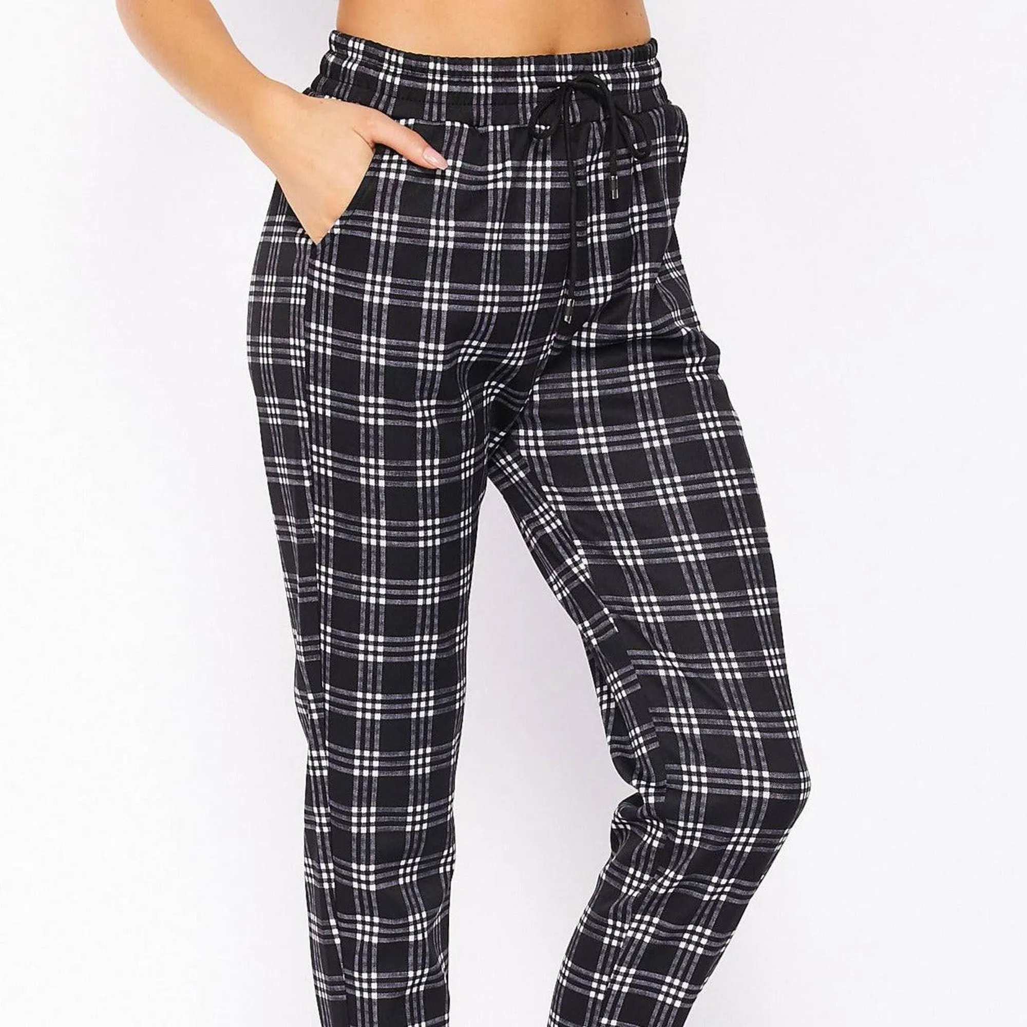Comfy Plaid Print Dress Pant
