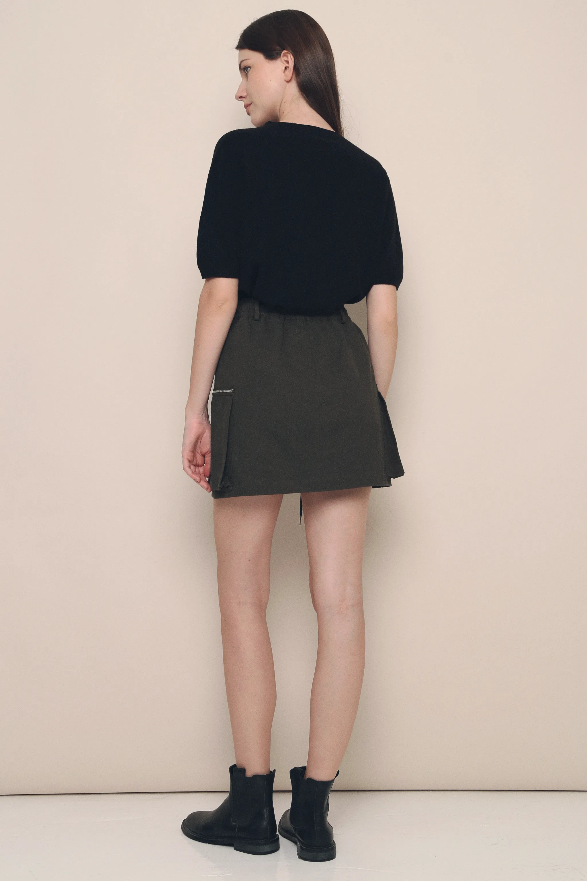 Eli Breezy Knit Blouse Black