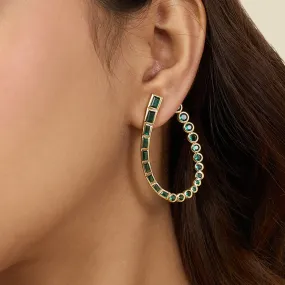 Neon Crystal Front Back Earrings