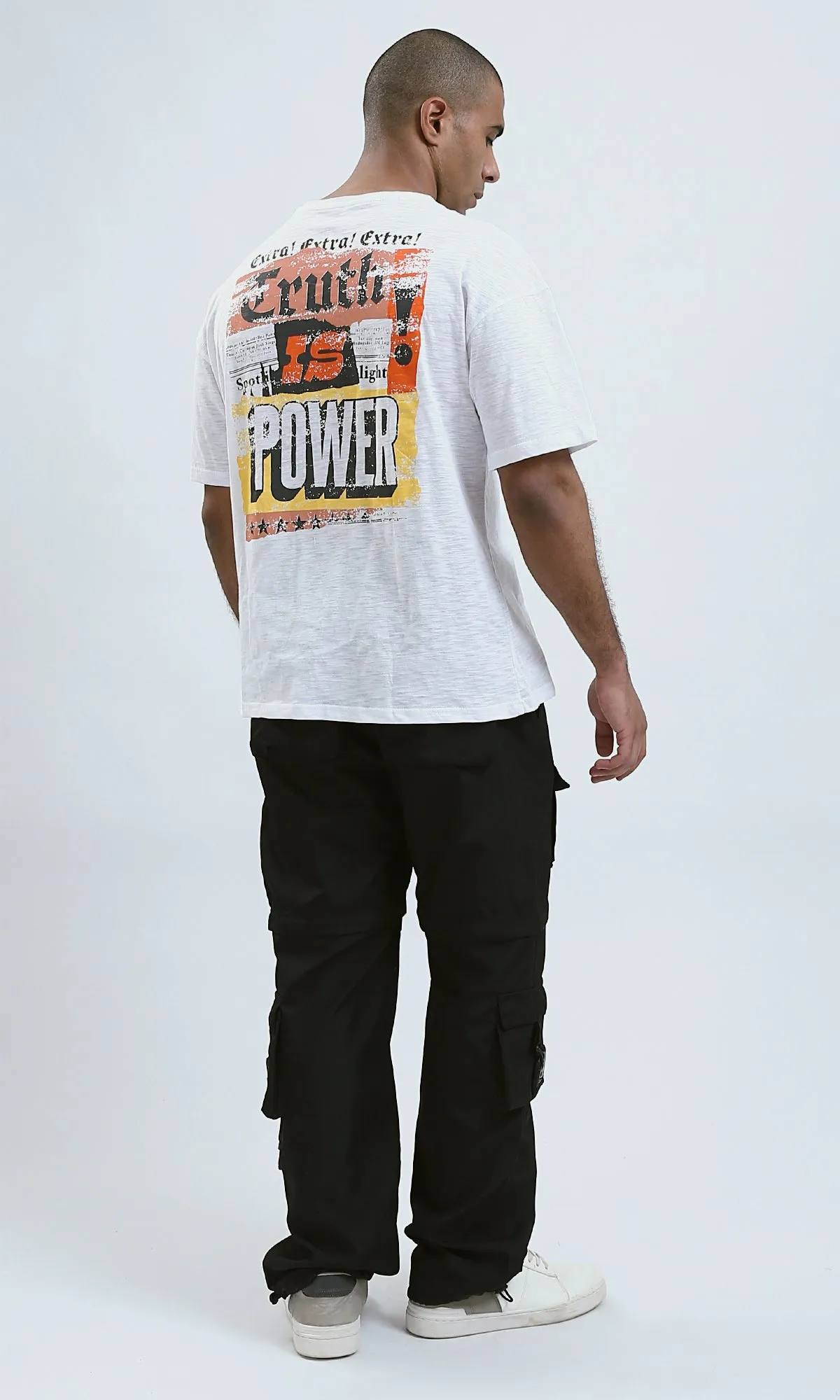 O190733 - Heather White Short Sleeves Comfy Tee