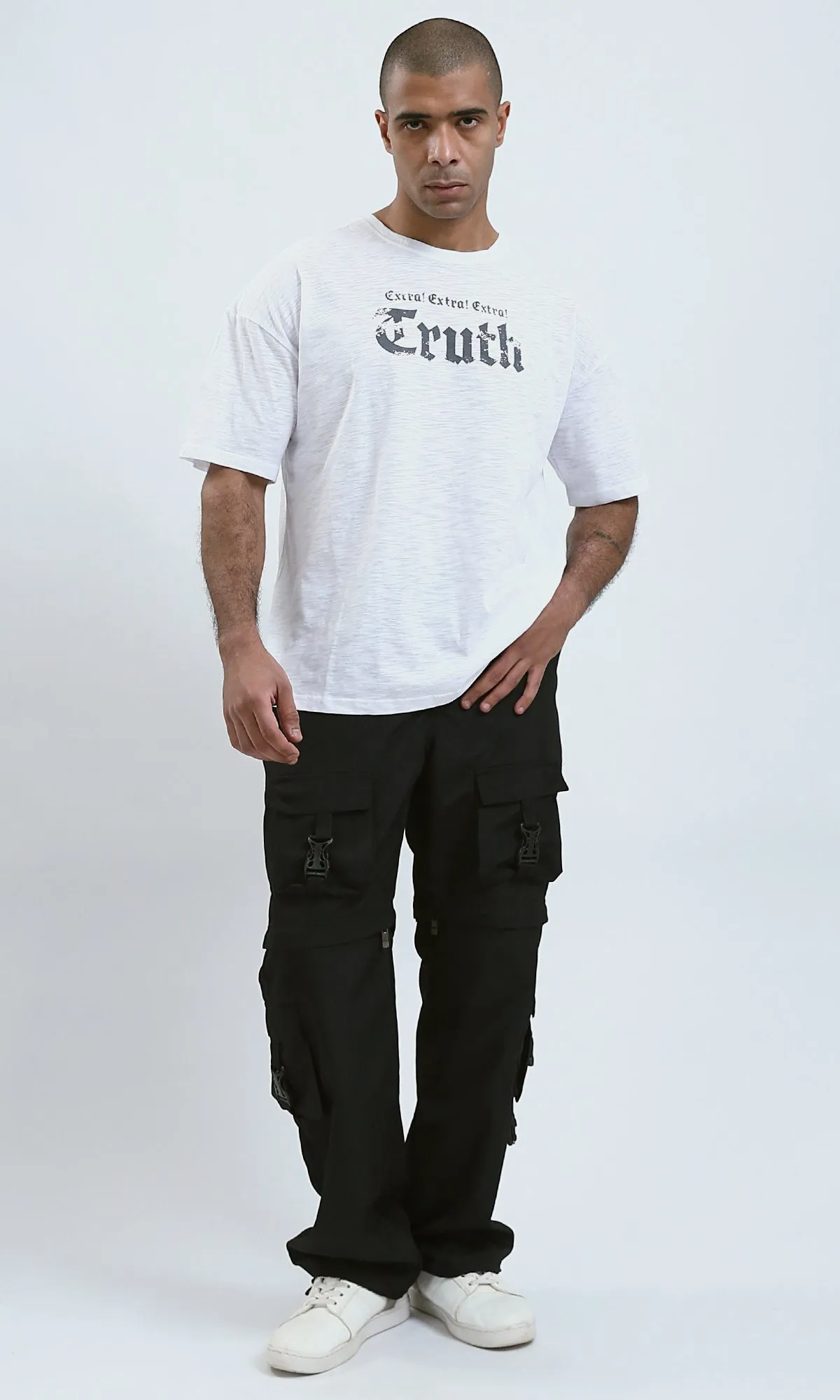 O190733 - Heather White Short Sleeves Comfy Tee