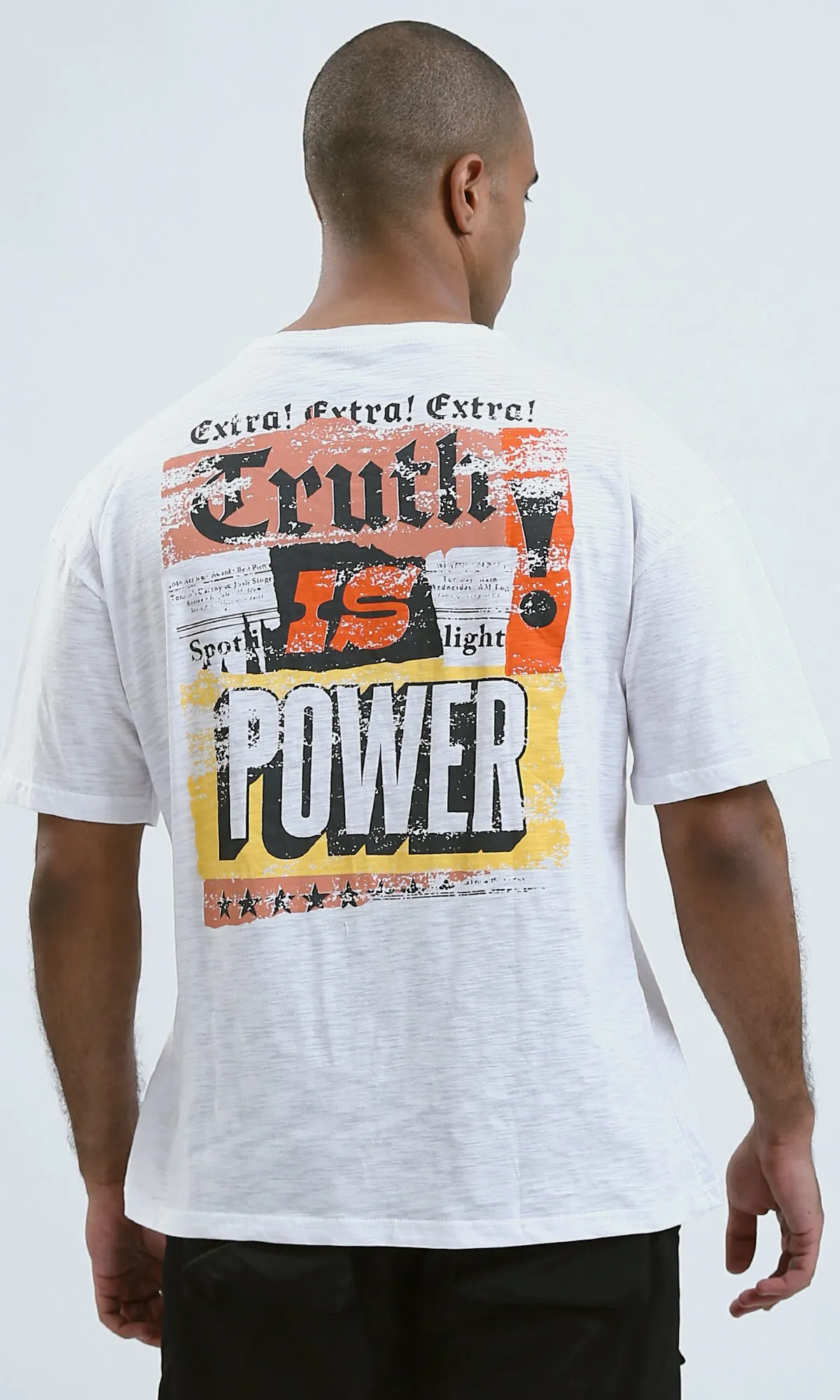 O190733 - Heather White Short Sleeves Comfy Tee