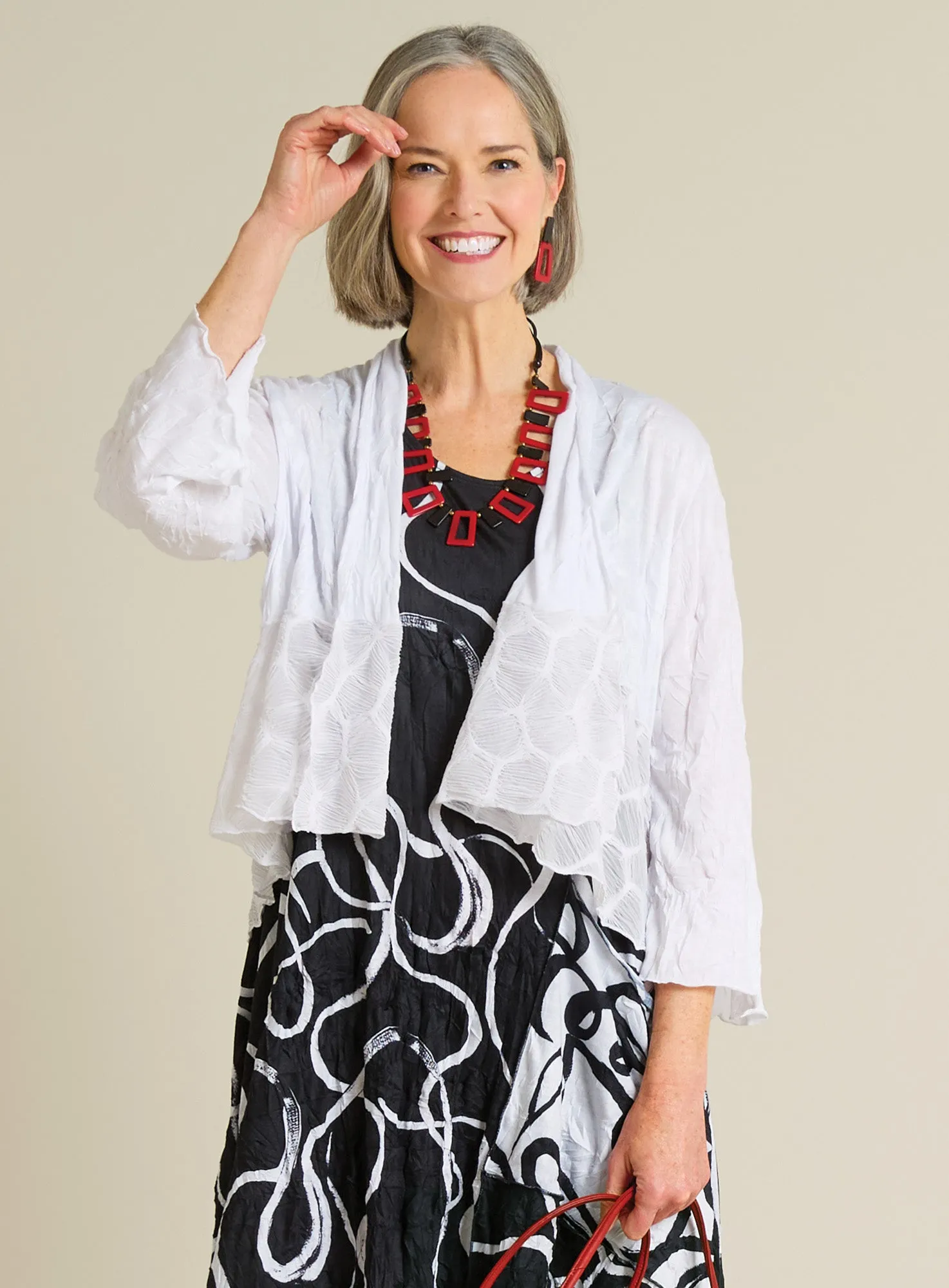 Ripple and Flow Cropped Jacket