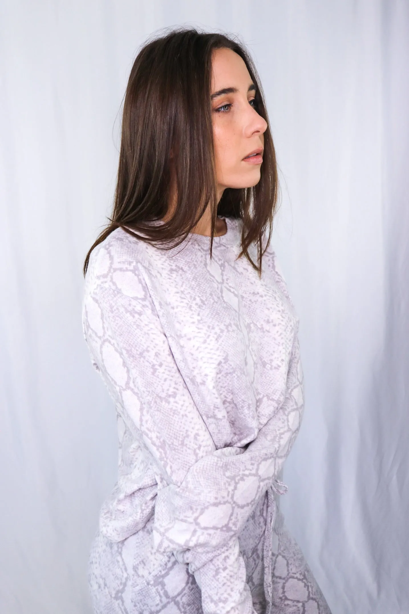 'Weekend Warrior' Long Sleeve Lounge Set in Python
